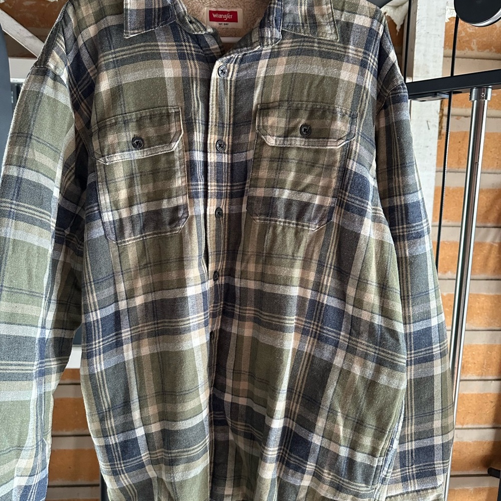 Wrangler Men's Green Plaid Jacket